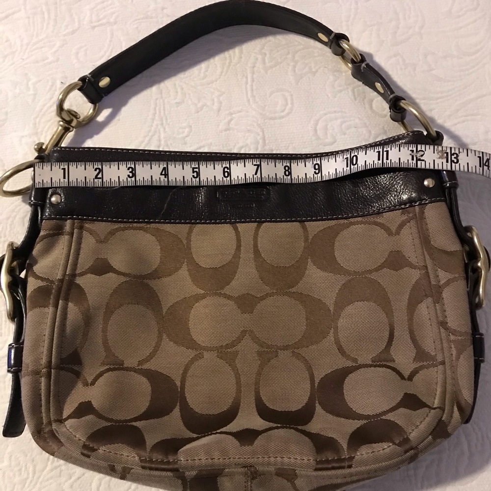 Coach Purse. Fabric And Real Leather Material. Gem